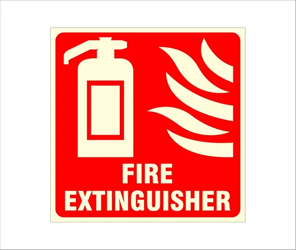 Green Glow In The Dark 'Fire Extinguisher' Sign Board 8X8 Inch, Uv Digital Printed, Waterproof Foam Sheet For Office, Hotel, Hospital, Restaurant, Home - Image 2