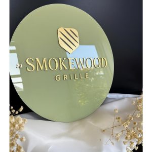 Black & Gold Acrylic Customized Name Plate