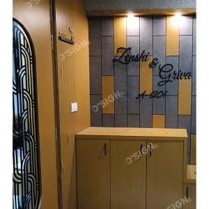 Black & Gold Acrylic Customized Name Plate