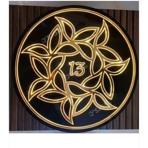 Gold Acrylic Customized Number Plate