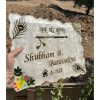 Customized Resin Name Plate with Floral and Peacock Feather Designs