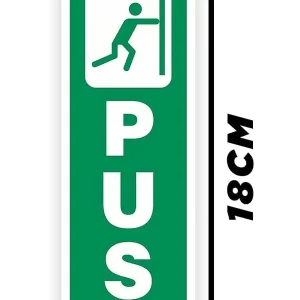 Multicolor Self Adhesive Push And Pull Sign Stickers For Glass, Wood, Or Metal Doors | Easy To Apply, Design For Home, Office, Business (Set Of 2) - Image 3