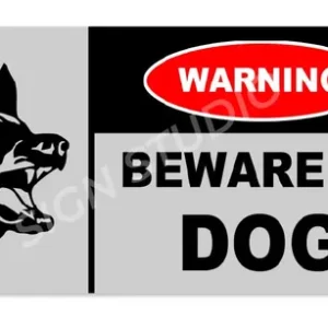 Alternative view of White Heavy Duty Foam Sheet Sign Board Beware Of Dog Printed Design Ideal For Office, Factory, Hospital, Public Places, And Residences (Pack Of 1)