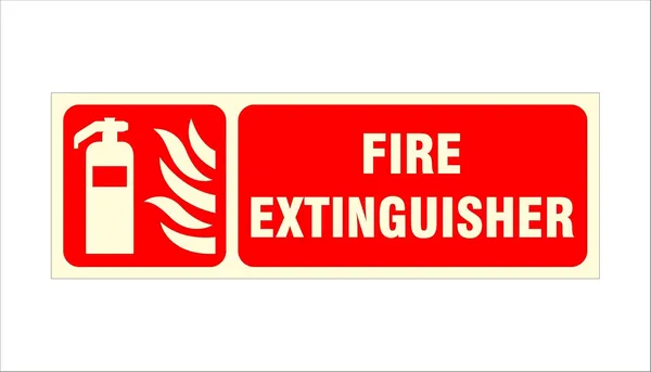 Red Glow-In-Dark Fire Extinguisher Sign, Emergency Safety Wall Mount - For Hotel Home Restaurant Mall Hospital Bank Office - Image 2