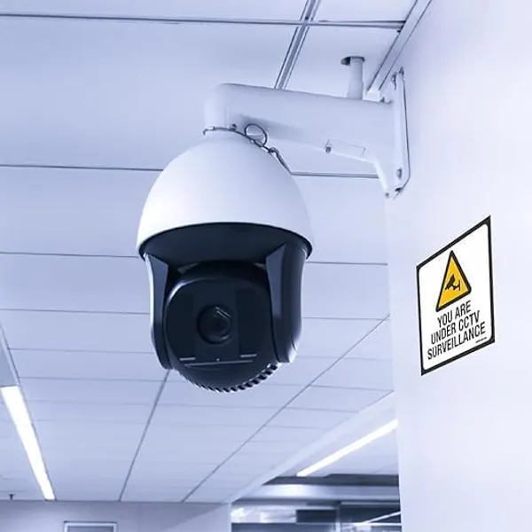 Light/Bright Cctv Surveillance Warning Stickers 4 Pack (5.5X5.5 Inch) | Weatherproof, Uv Protected, Long-Lasting Vinyl Signs | You Are Under Cctv Surveillance Decals For Home, Office & Business Use - Image 4