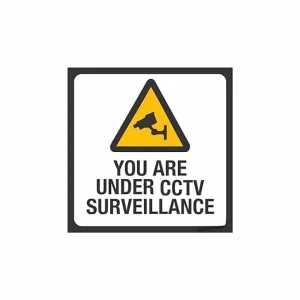 Alternative view of Light/Bright Cctv Surveillance Warning Stickers 4 Pack (5.5X5.5 Inch) | Weatherproof, Uv Protected, Long-Lasting Vinyl Signs | You Are Under Cctv Surveillance Decals For Home, Office & Business Use