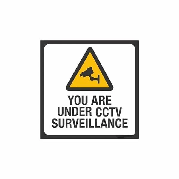 Light/Bright Cctv Surveillance Warning Stickers 4 Pack (5.5X5.5 Inch) | Weatherproof, Uv Protected, Long-Lasting Vinyl Signs | You Are Under Cctv Surveillance Decals For Home, Office & Business Use - Image 2