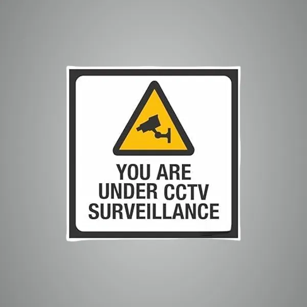 Light/Bright Cctv Surveillance Warning Stickers 4 Pack (5.5X5.5 Inch) | Weatherproof, Uv Protected, Long-Lasting Vinyl Signs | You Are Under Cctv Surveillance Decals For Home, Office & Business Use