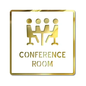 Alternative view of Conference Conference Room Door Sign 6 X 6 Inch Self-Adhesive Acrylic Board Modern Office Signage For Business, Corporate, Hotel, Company, Factory, Club, Commercial Spaces & Malls