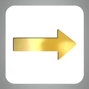 Directionn Premium White Gold Finish Acrylic Direction Door Sign Easy Mount Self-Adhesive Tape Signage For Office, Hotel, Resort, Society, Business & Corporate Use