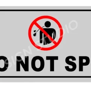 Alternative view of White Heavy Duty Foam Sheet Sign Board "Do Not Spit" Printed Design For Office, Factory, Hospital, Public Places (Pack Of 2)