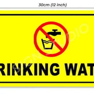 Alternative view of Yellow Drinking Water Foam Sign Board Waterproof & Durable Pvc Sign For Schools, Offices & Public Use (Pack Of 1)