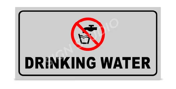 White Drinking Water Foam Sign Board Waterproof & Durable Pvc Sign For Schools, Offices & Public Use(Pack Of 2) - Image 2