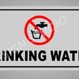 White Drinking Water Foam Sign Board Waterproof & Durable Pvc Sign For Schools, Offices & Public Use(Pack Of 2)