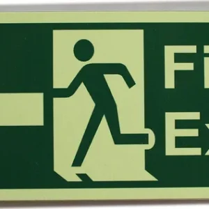 Alternative view of Green & Yellow Fire Exit Left Signage Board For Business Shop Stores Cafes Hospital School Office Hotel Restaurant Company Malls (Yellow & Green, 8 Inch X 4 Inch)