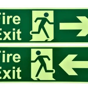 Green & Yellow Fire Exit Left Signage Board For Business Shop Stores Cafes Hospital School Office Hotel Restaurant Company Malls (Yellow & Green, 8 Inch X 4 Inch) - Image 5