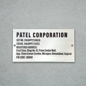 GST Name Plate For Offices & Businesses