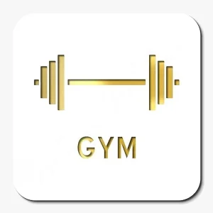Alternative view of Gym Gym Room Door Sign 6 X 6 Inch Self-Adhesive Acrylic Board Professional Signage For Business, Office, Corporate, Hotel, Factory, Club, Commercial Spaces & Malls