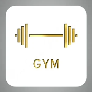 Gym Gym Room Door Sign 6 X 6 Inch Self-Adhesive Acrylic Board Professional Signage For Business, Office, Corporate, Hotel, Factory, Club, Commercial Spaces & Malls