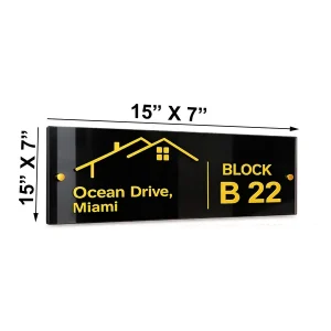 Personalized Name Plate For Home Entrance Outdoor - Acrylic Body, Waterproof | Designer Door Plates For Flat, Bungalow & Apartment - Customized - Image 4