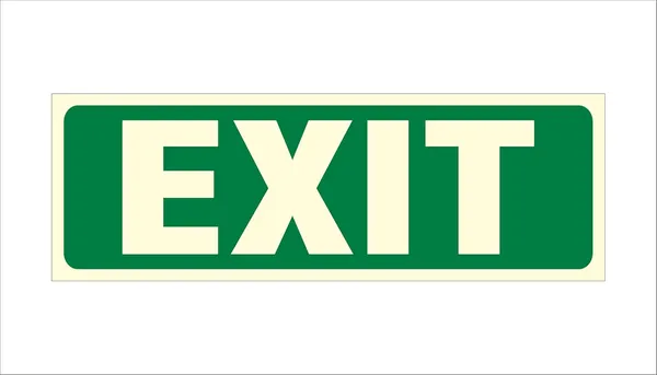 Green Glow in Dark Emergency Exit Sign, Led Illuminated - For Hotel Home Restaurant Mall Hospital Bank Office (Green And White) - Image 2