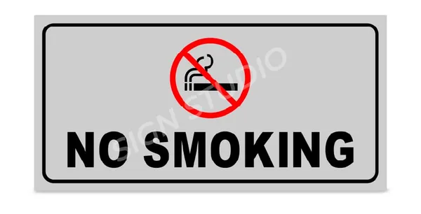 White No Smoking Sign Board Heavy Duty Foam Sheet With Printed Design For Office Factory Hospital Public Place (Pack Of 1) - Image 2