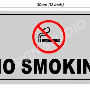 White No Smoking Sign Board Heavy Duty Foam Sheet With Printed Design For Office Factory Hospital Public Place (Pack Of 1) - Image 3