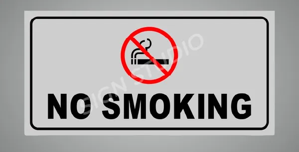 White No Smoking Sign Board Heavy Duty Foam Sheet With Printed Design For Office Factory Hospital Public Place (Pack Of 1)