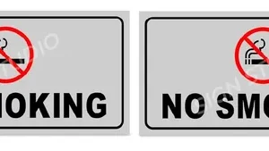 Alternative view of White No Smoking Sign Board Heavy Duty Foam Sheet With Printed Design For Office Factory Hospital Public Place (Pack Of 2)