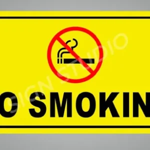 Yellow No Smoking Sign Board Heavy Duty Foam Sheet With Printed Design For Office Factory Hospital Public Place (Pack Of 1, Yellow)