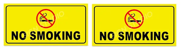 Yellow No Smoking Sign Board Heavy Duty Foam Sheet With Printed Design For Office Factory Hospital Public Place (Pack Of 2, Yellow) - Image 2