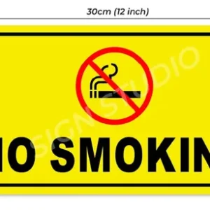 Yellow No Smoking Sign Board Heavy Duty Foam Sheet With Printed Design For Office Factory Hospital Public Place (Pack Of 2, Yellow) - Image 4
