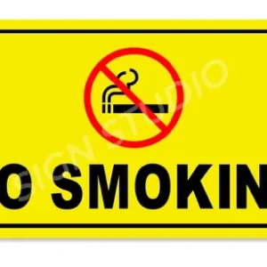 Yellow No Smoking Sign Board Heavy Duty Foam Sheet With Printed Design For Office Factory Hospital Public Place (Pack Of 2, Yellow) - Image 3