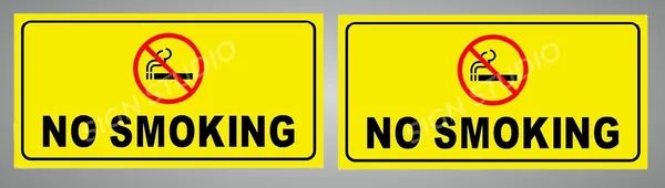 Yellow No Smoking Sign Board Heavy Duty Foam Sheet With Printed Design For Office Factory Hospital Public Place (Pack Of 2, Yellow)