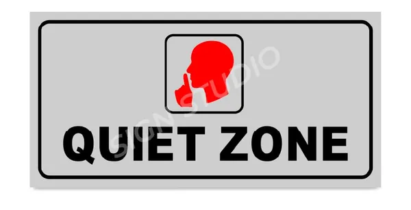 White Heavy Duty Foam Sheet Sign Board Quiet Zone Printed Design Ideal For Office, Factory, Hospital, And Public Places (Pack Of 1) - Image 2