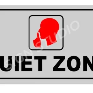 Alternative view of White Heavy Duty Foam Sheet Sign Board Quiet Zone Printed Design Ideal For Office, Factory, Hospital, And Public Places (Pack Of 2)
