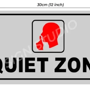 White Heavy Duty Foam Sheet Sign Board Quiet Zone Printed Design Ideal For Office, Factory, Hospital, And Public Places (Pack Of 2) - Image 3