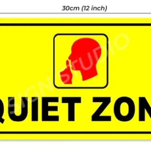 Yellow Heavy Duty Foam Sheet Sign Board Quiet Zone Printed Design Ideal For Office, Factory, Hospital, And Public Places (Pack Of 1) - Image 3