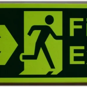 Yellow & Green Fire Exit Right Signage Board For Business Shop Stores Cafes Hospital School Office Hotel Restaurant Company Malls - Foam Material - Image 5