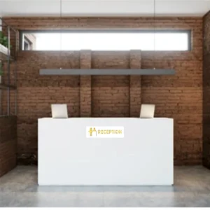 Horizontal Reception Premium White Gold Finish Acrylic Reception Desk Door Sign Easy Mount 3M Self-Adhesive Tape Signage For Hotel, Office, Resort, Society, Corporate, Business & Hospital - Image 5
