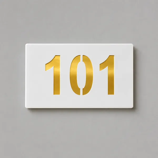 Room Number Plate Customized for Door, Gate, Flat, Apartment, Hotel & Hospital Waterproof Indoor & Outdoor Name Plate Silver 5 x 3 Inches Acrylic