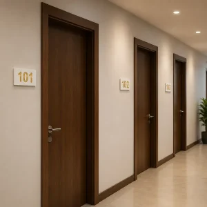 Room Number Plate Customized for Door, Gate, Flat, Apartment, Hotel & Hospital Waterproof Indoor & Outdoor Name Plate Silver 5 x 3 Inches Acrylic - Image 5