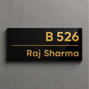 Customised Minimal Name Plate for Home Enterance